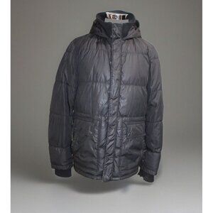 Prada Sport SGV829 black men's goose down parka 2006 mock neck hood size XL / 54